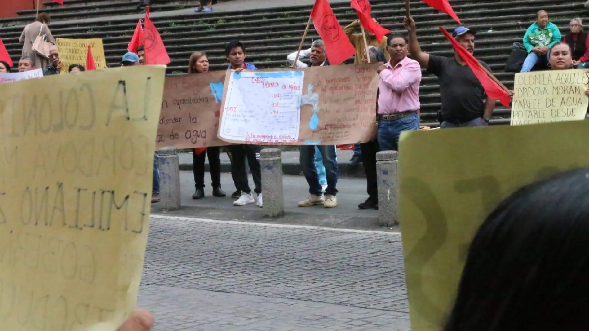 Protesta Movimiento Antorchista en Xalapa